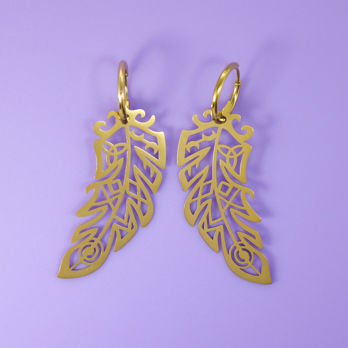 LIMITED EDITION: Death’s Raven Metal Feather Earrings - 2025 Halloween Collection