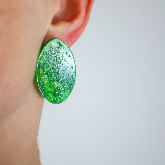 Cassowary Egg Stud Earrings - Mini Bird Egg Series