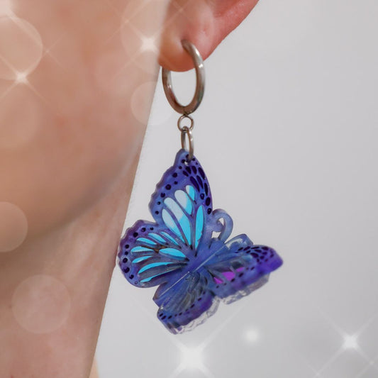 December 19 - 3D Iridescent Butterfly Hoops - 2025 Advent Calendar PREORDER