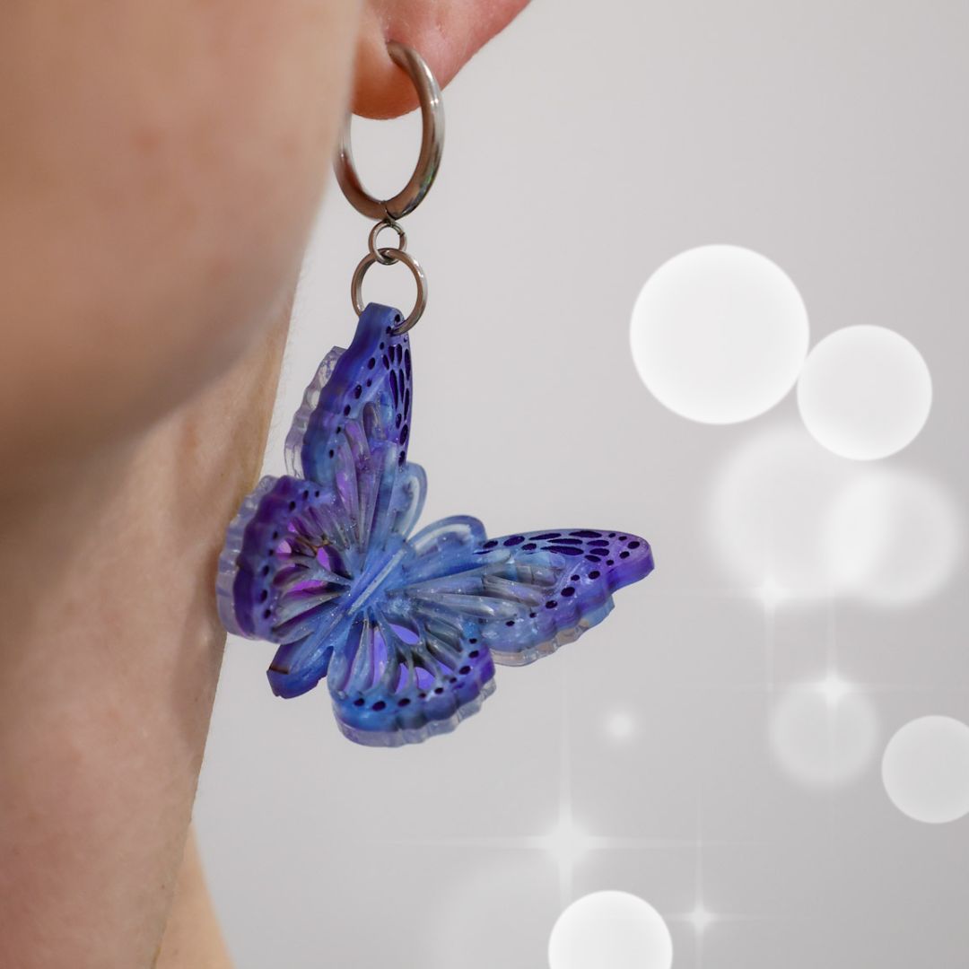 December 19 - 3D Iridescent Butterfly Hoops - 2025 Advent Calendar PREORDER