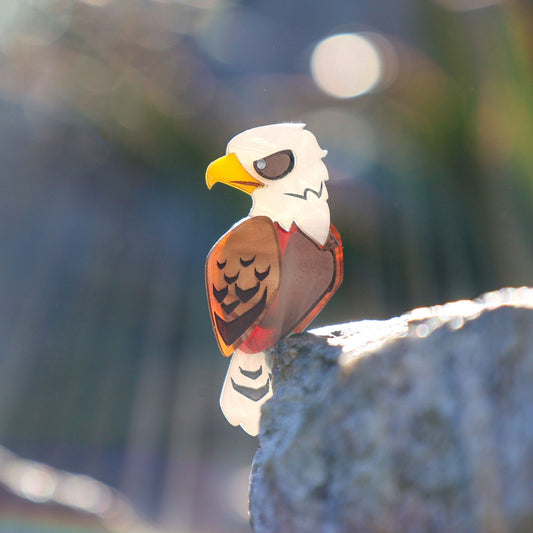 Bald Eagle Studs - North American Acrylic Bird Earrings