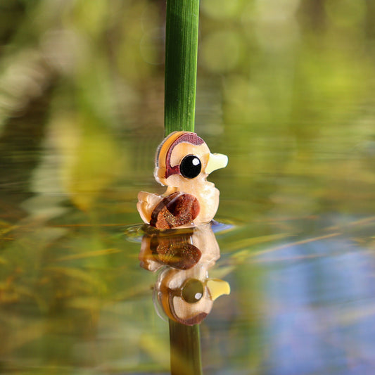 BINKABU Mallard Duckling Handmade Acrylic Bird Earrings