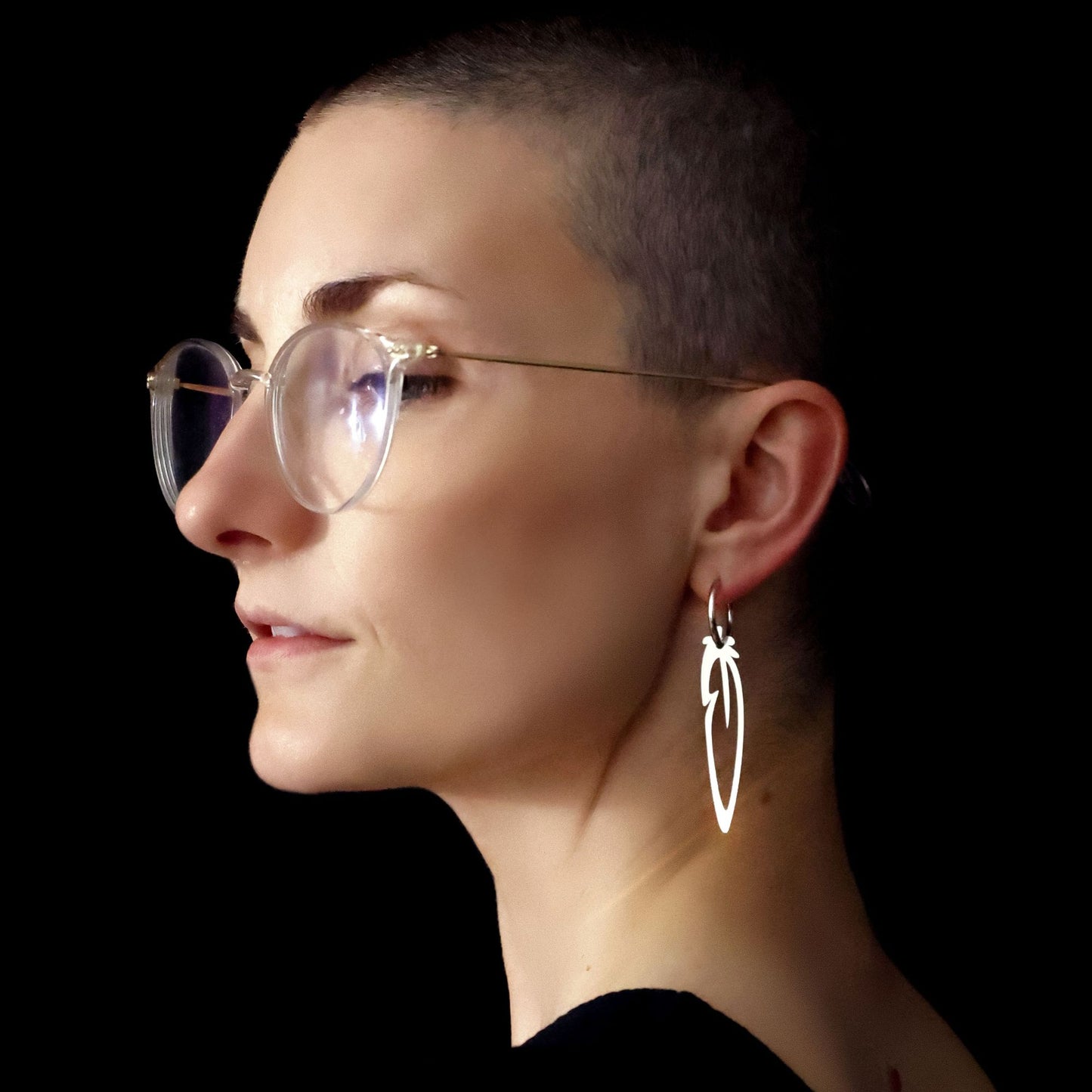 Refined Metal Editions – Rainbow Lorikeet Foraged Feather Earrings – Stainless Steel