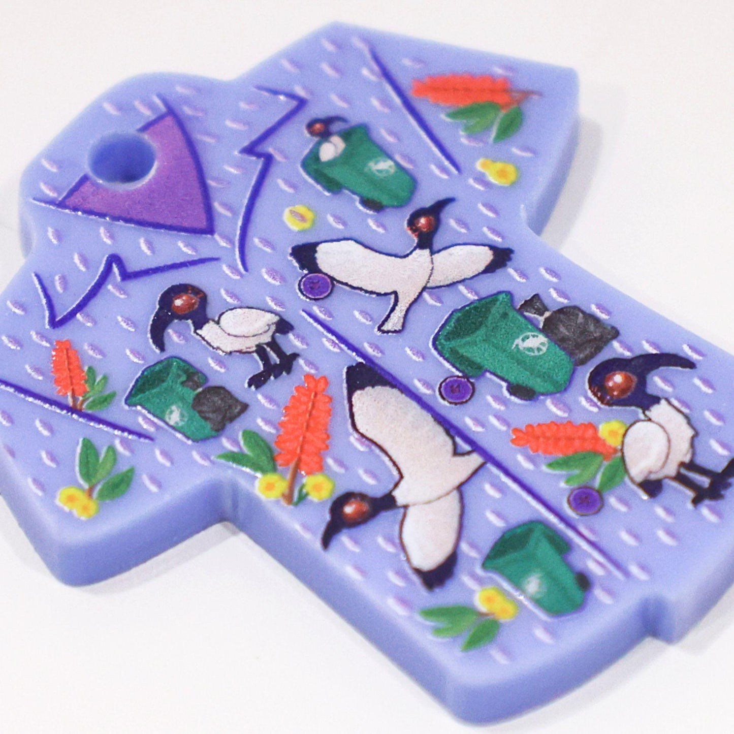 Bird Shirt Hoop Earrings - The Bin Chicken Print - 2026 Birthday Collection