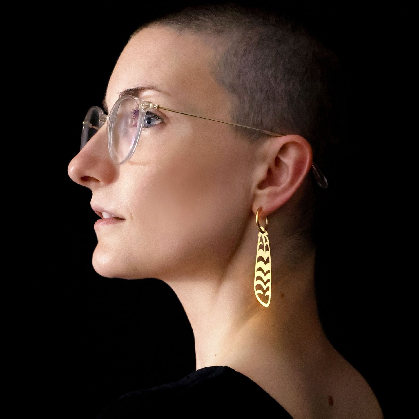 Refined Metal Editions - Kookaburra Foraged Feather Earrings - 18k Gold-Plated