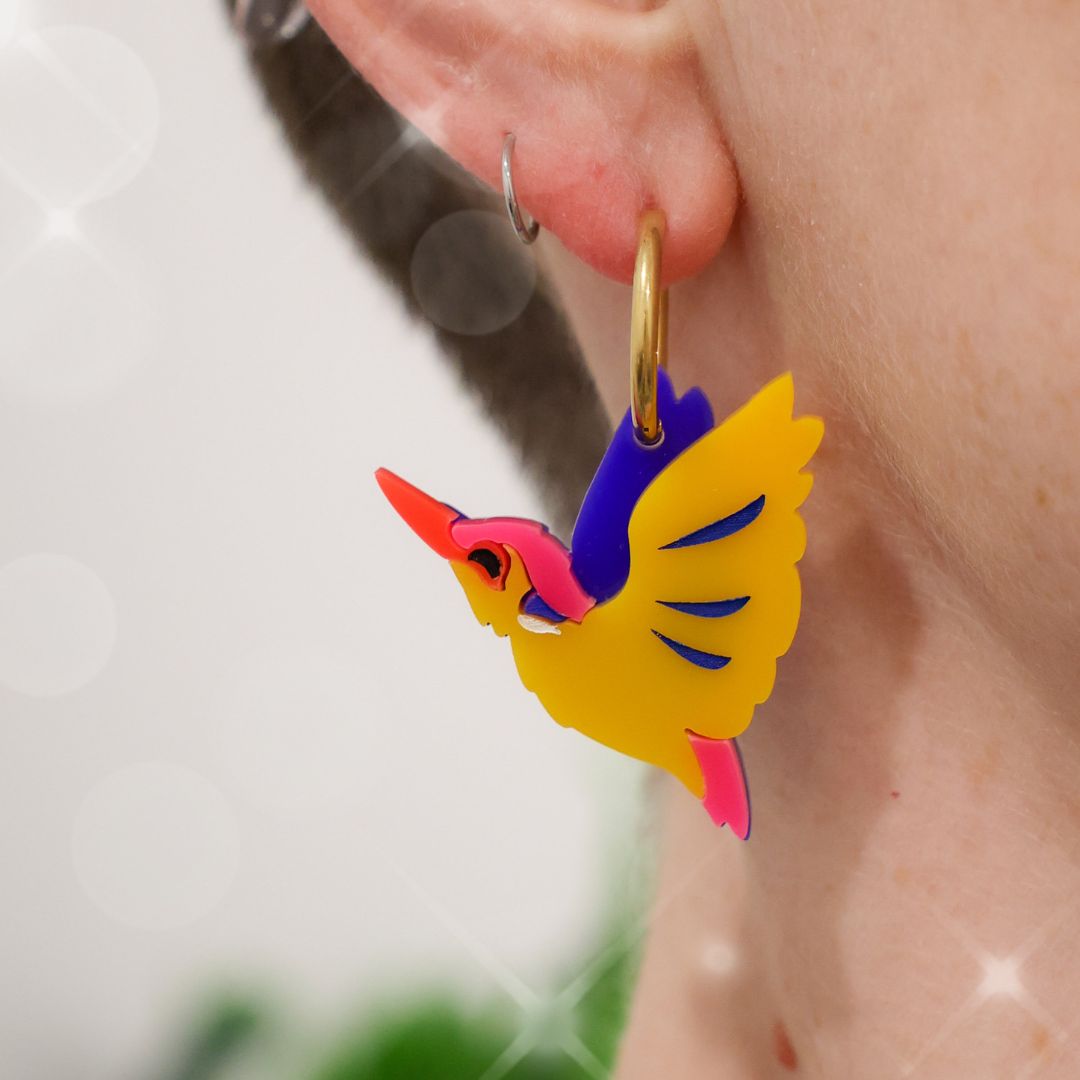 December 6 - Black-Backed Dwarf Kingfisher Hoops - 2025 Advent Calendar