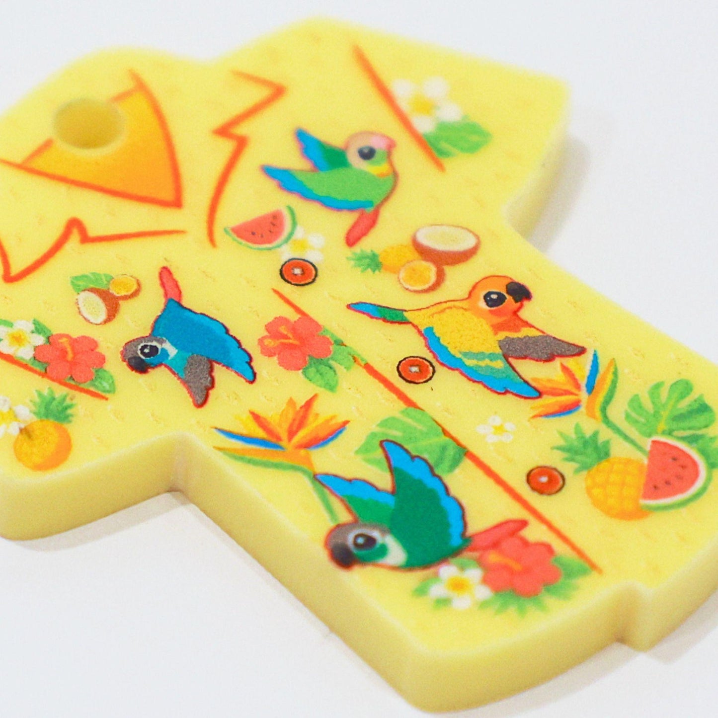 Bird Shirt Stud Earrings - Tropical Conures Print - 2026 Birthday Collection