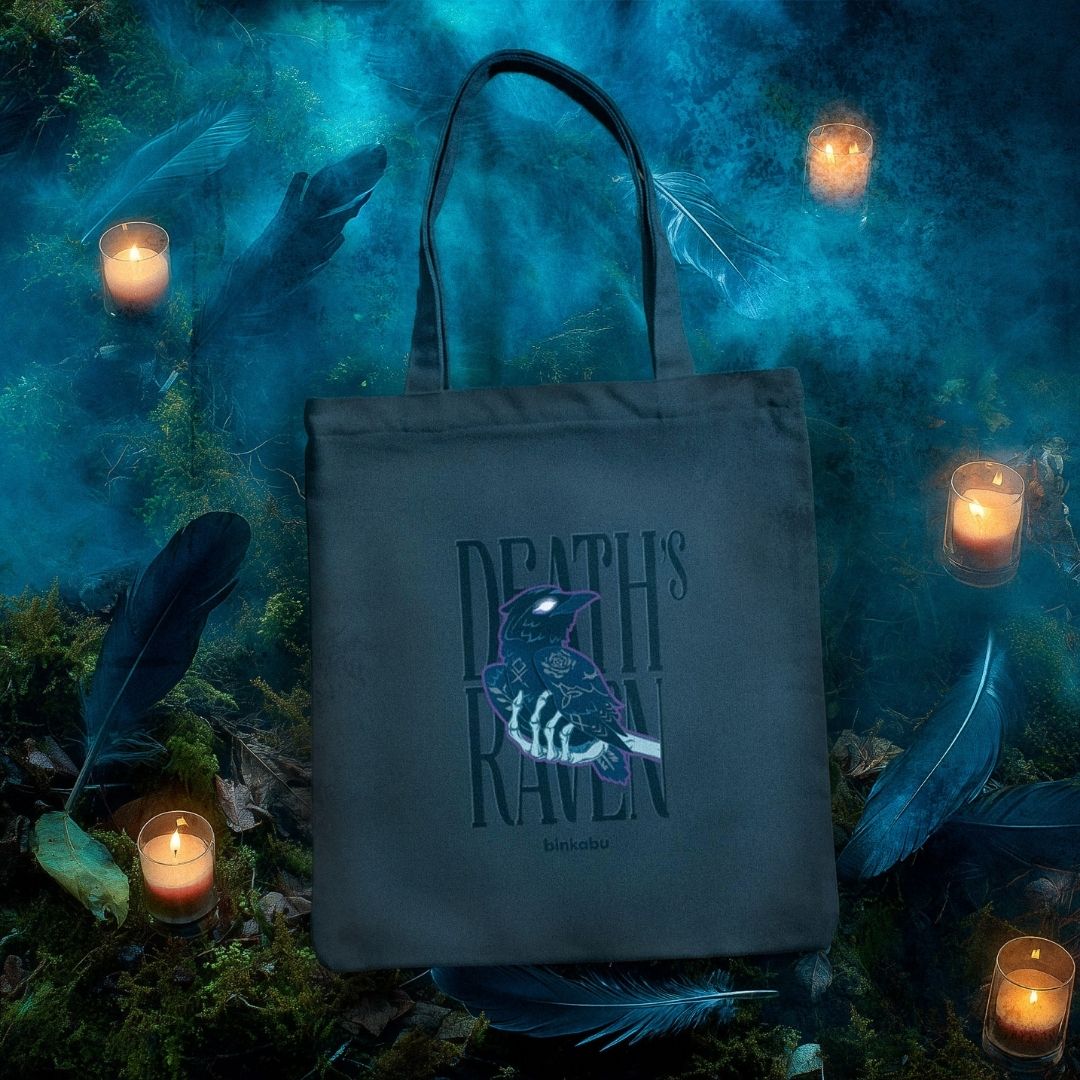 LIMITED EDITION: Death’s Raven Tote Bag with Zipper - 2025 Halloween Collection
