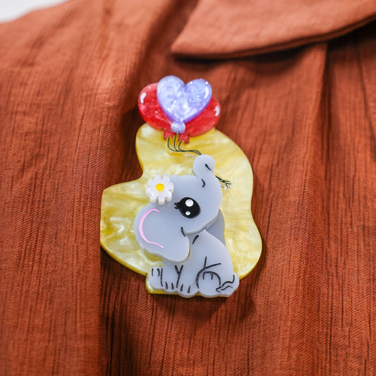 LIMITED EDITION - Tender Trunks Elephant Brooch - A Token of Love