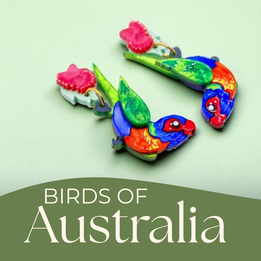 BINKABU Handmade Australian Bird Earrings