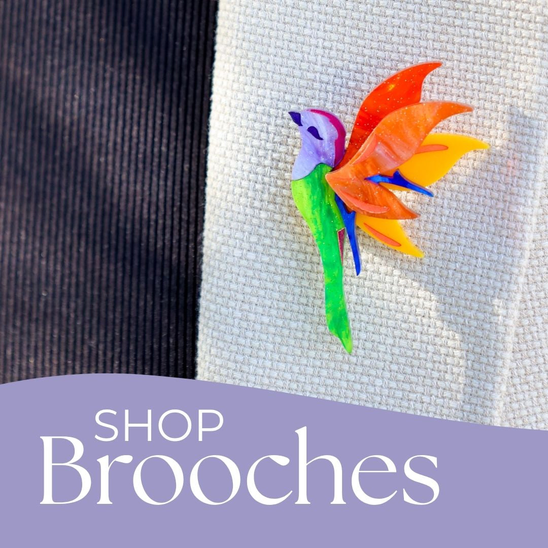 BINKABU Acrylic Handmade Bird Brooches Collection