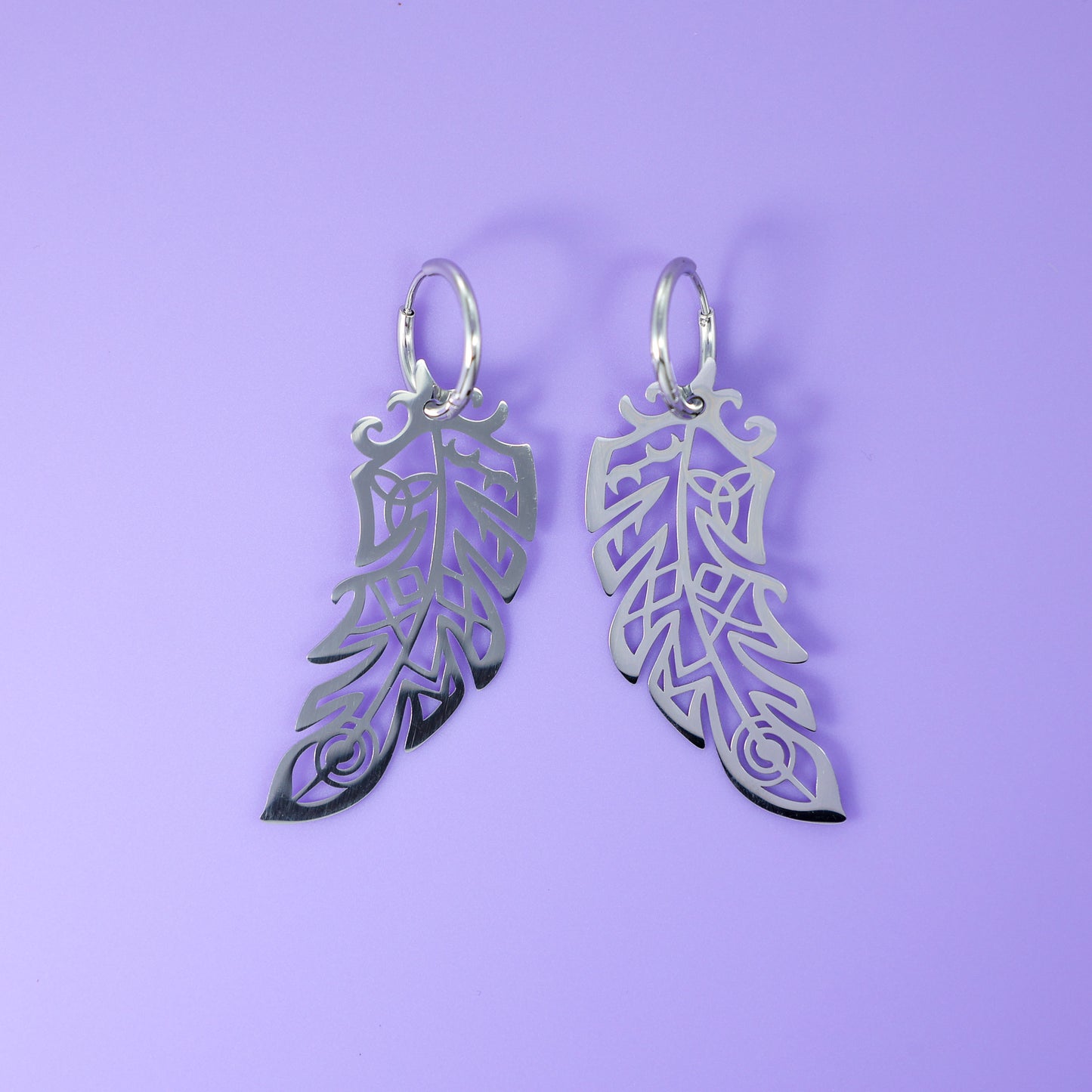 LIMITED EDITION: Death’s Raven Metal Feather Earrings - 2025 Halloween Collection