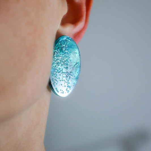 Emu Egg Stud Earrings - Mini Bird Egg Series