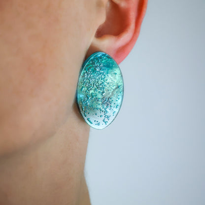 Emu Egg Stud Earrings - Mini Bird Egg Series