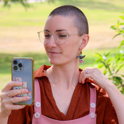 NEW: Spotted Pardalote - Handmade Acrylic Bird Earrings
