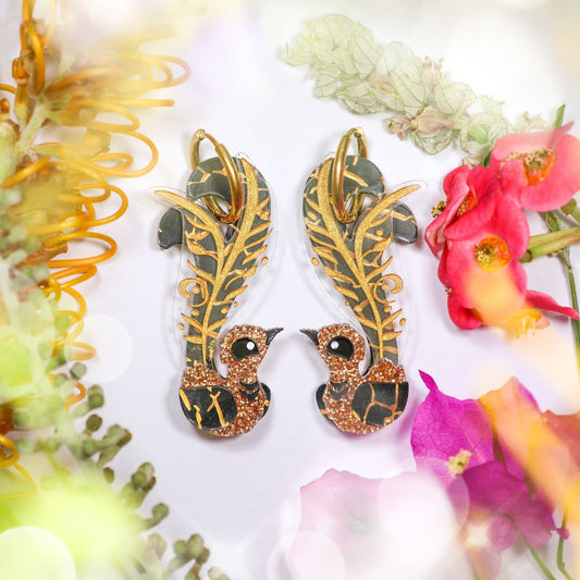 December 22 - Black and Gold Lyrebird - 2025 Advent Calendar PREORDER