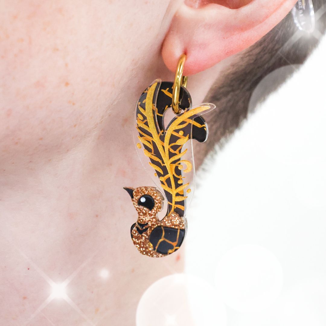 December 22 - Black and Gold Lyrebird - 2025 Advent Calendar PREORDER