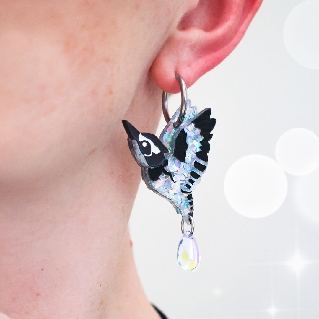 December 23 - Holographic Pied Kingfisher - 2025 Advent Calendar PREORDER