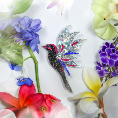 December 20 - Holographic Bird of Paradise Brooch - 2025 Advent Calendar PREORDER