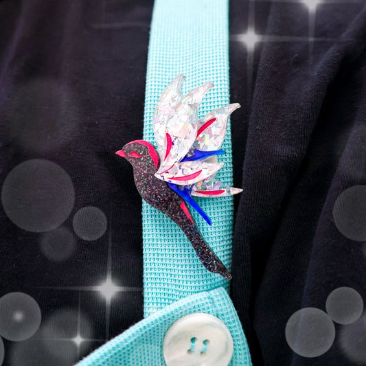 December 20 - Holographic Bird of Paradise Brooch - 2025 Advent Calendar PREORDER