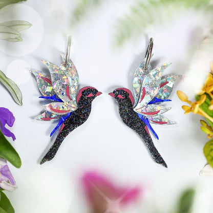 December 20 - Holographic Bird of Paradise Earrings - 2025 Advent Calendar PREORDER