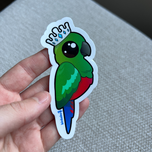 SAMPLE Stickers - King Parrot (female) - Gloss Vinyl Stickers