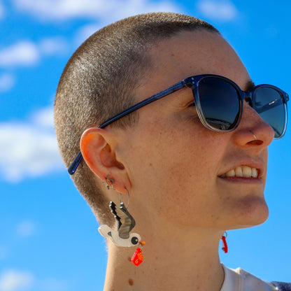 BINKABU Seagull handmade acrylic bird earrings