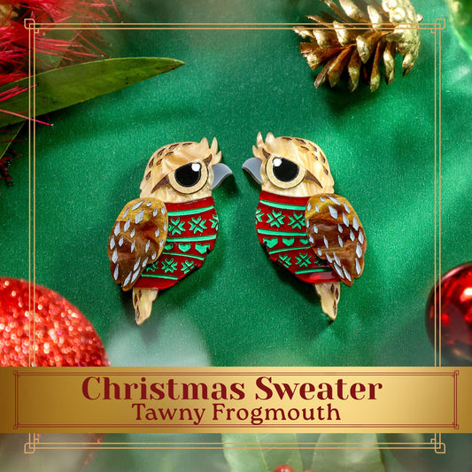 LIMITED EDITION: Christmas Sweater Tawny Frogmouth - 2025 Christmas Collection