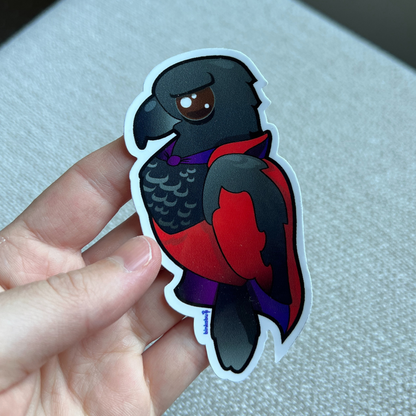 SAMPLE Stickers - Dracula Parrot - Gloss Vinyl Stickers