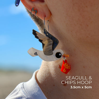 BINKABU Seagull handmade acrylic bird earrings