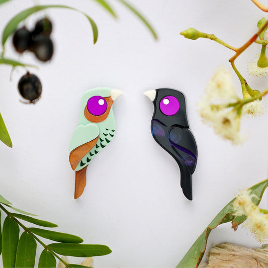 *O'Reilly's Exclusive* WHOLESALE - Mismatched Satin Bowerbird Studs