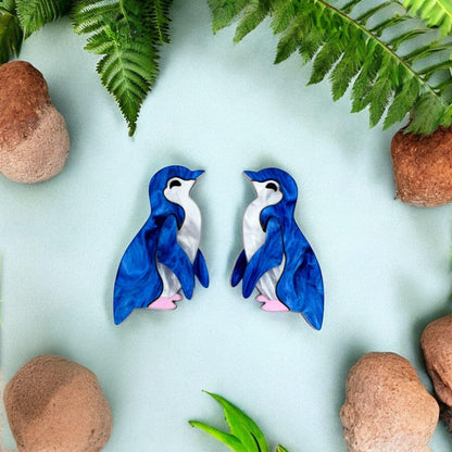 Little Penguin Studs - Statement Bird Earrings