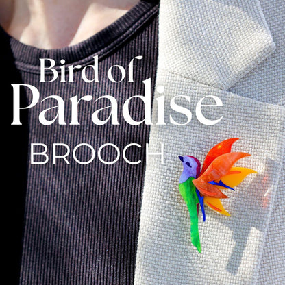 LIMITED EDITION - Bird of Paradise Brooch - Handmade Bird Jewellery