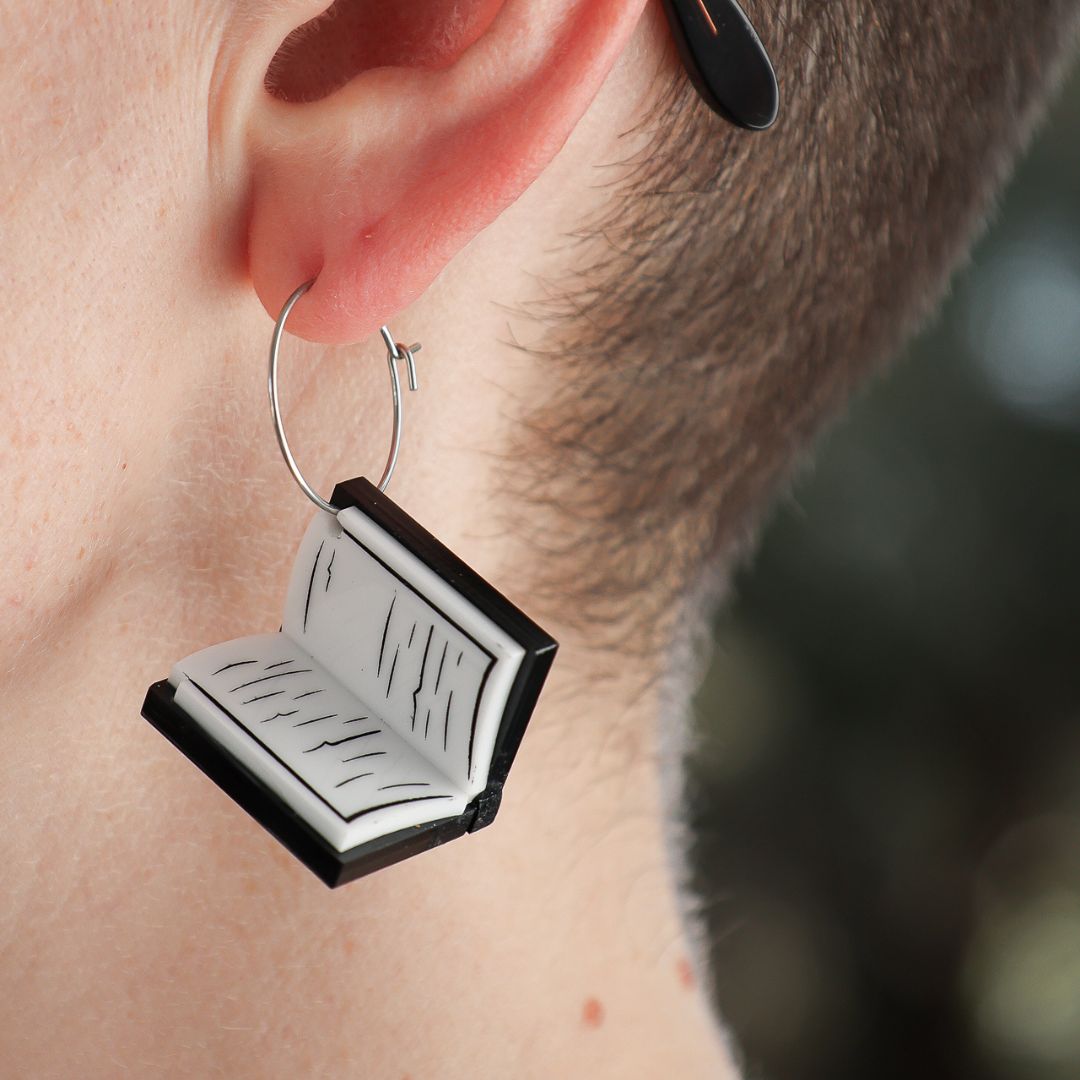 3D Book Earrings - Romantasy - Handmade Bookish Jewellery