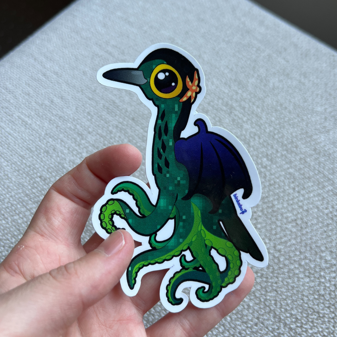SAMPLE Stickers - Cthurlew - Gloss Vinyl Stickers