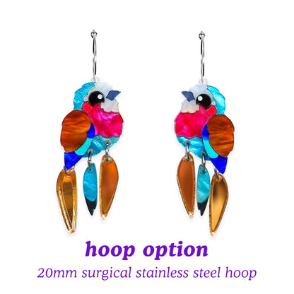 Lilac-Breasted Roller Earrings - Birds of Africa