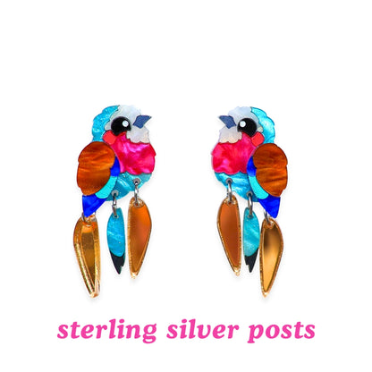 Lilac-Breasted Roller Earrings - Birds of Africa