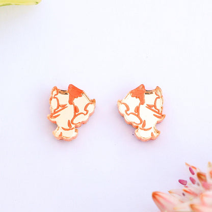 Gold Flower Studs