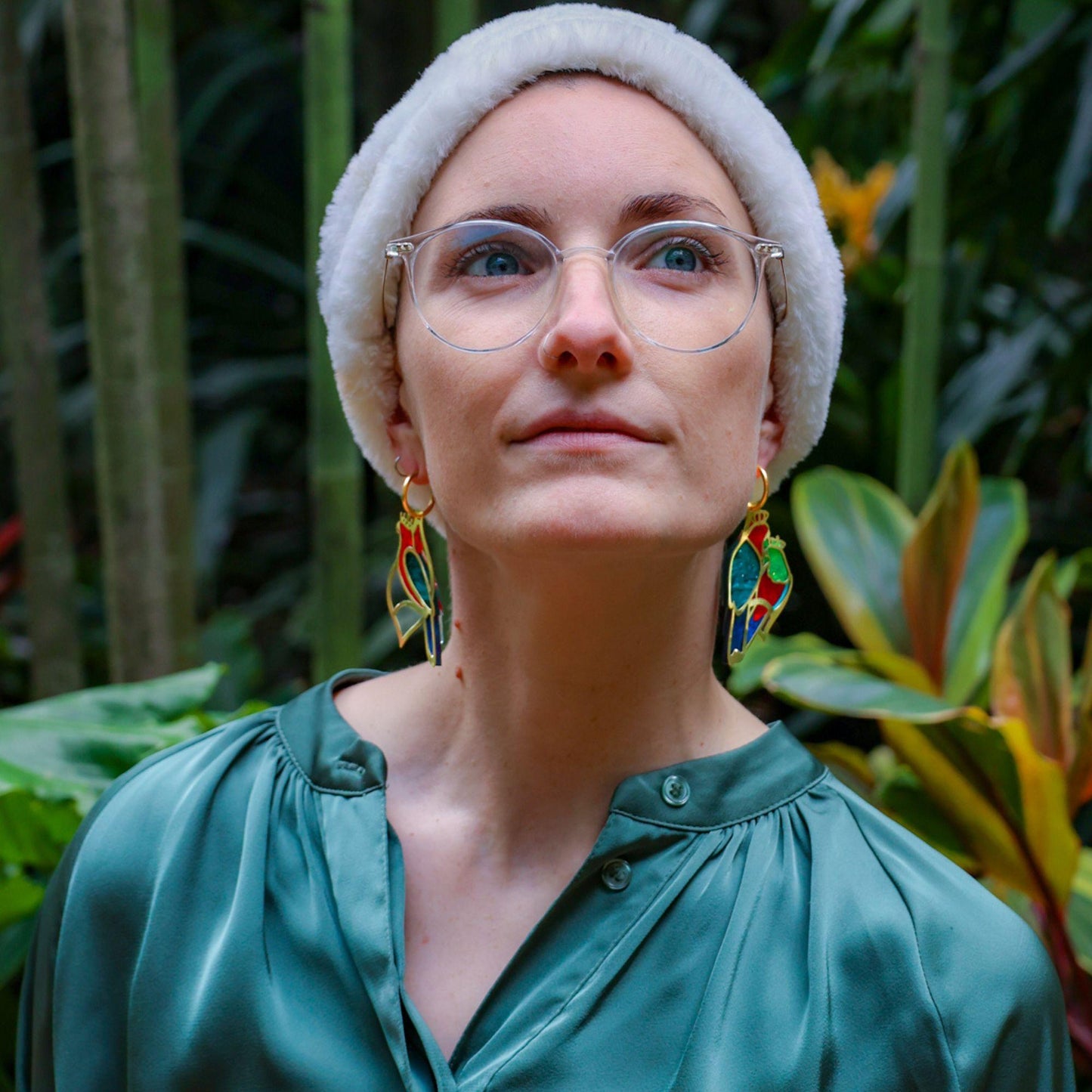 LIMITED EDITION: Three Wise King Parrots - Mismatched Hoop Earrings - 2025 Christmas Collection