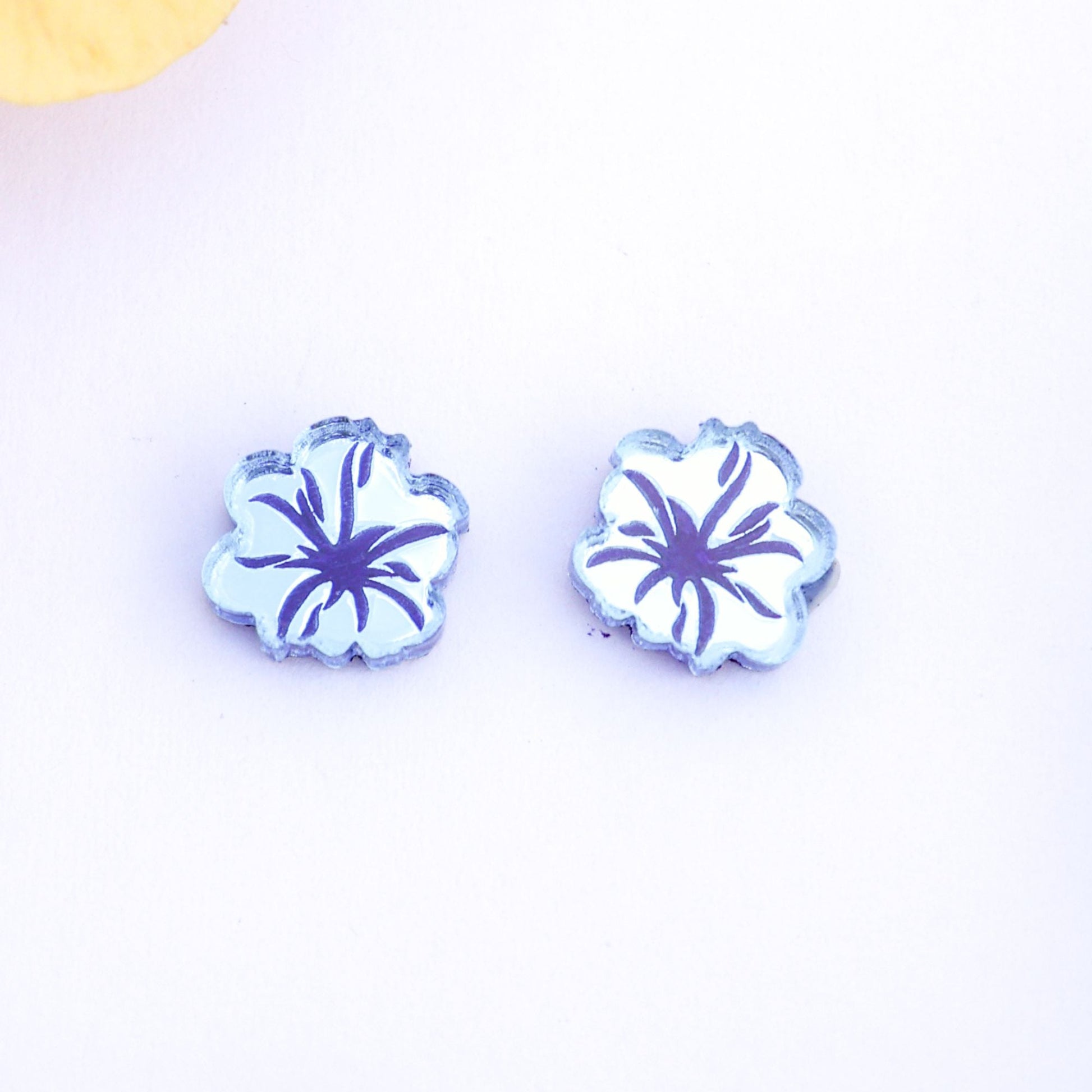 Blue Flower Studs
