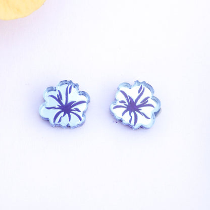 Blue Flower Studs
