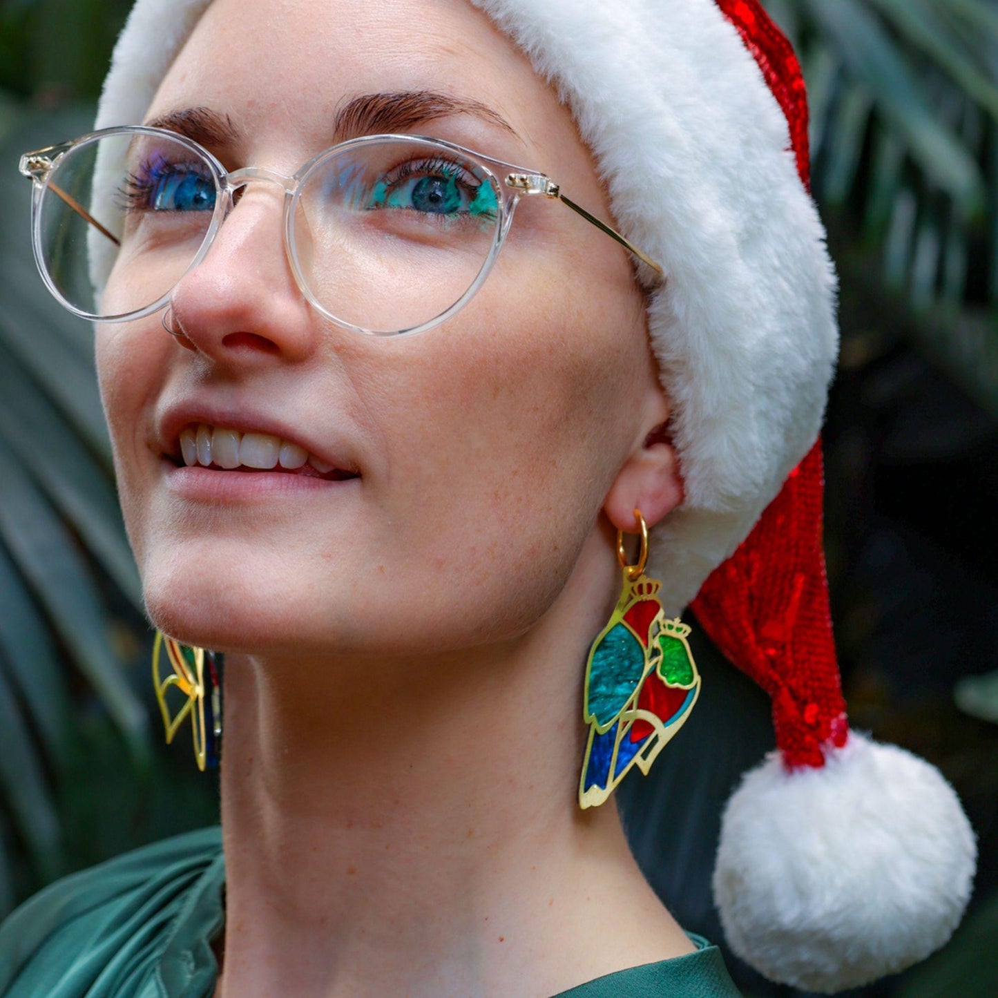 LIMITED EDITION: Three Wise King Parrots - Mismatched Hoop Earrings - 2025 Christmas Collection
