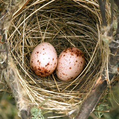 Yellow-Faced Honeyeater Egg Stud Earrings - Mini Bird Egg Series