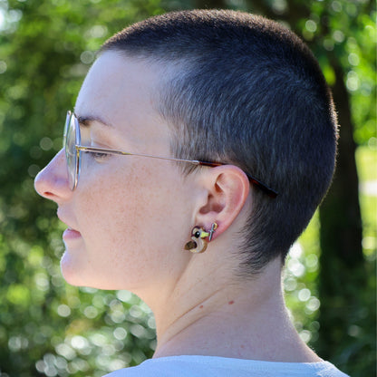 BINKABU Mallard Duckling Handmade Acrylic Bird Earrings