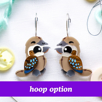 Costume Kookaburra Earrings - Platy-burra!