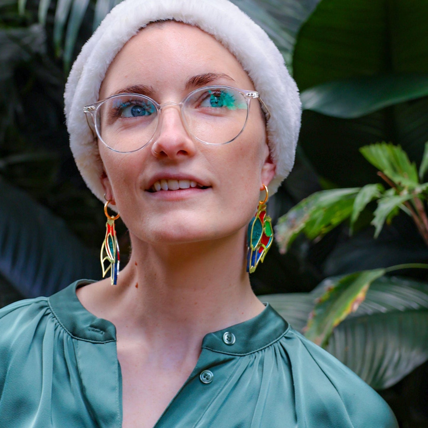 LIMITED EDITION: Three Wise King Parrots - Mismatched Hoop Earrings - 2025 Christmas Collection