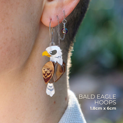 Bald Eagle Studs - North American Acrylic Bird Earrings