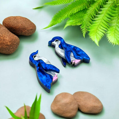 Little Penguin Studs - Statement Bird Earrings