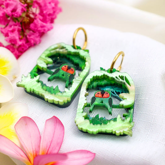 Our Little Elsewhere - Lovebird Hoop Earrings - A Token of Love