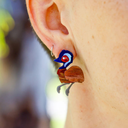 Emu Studs - Statement Bird Earrings